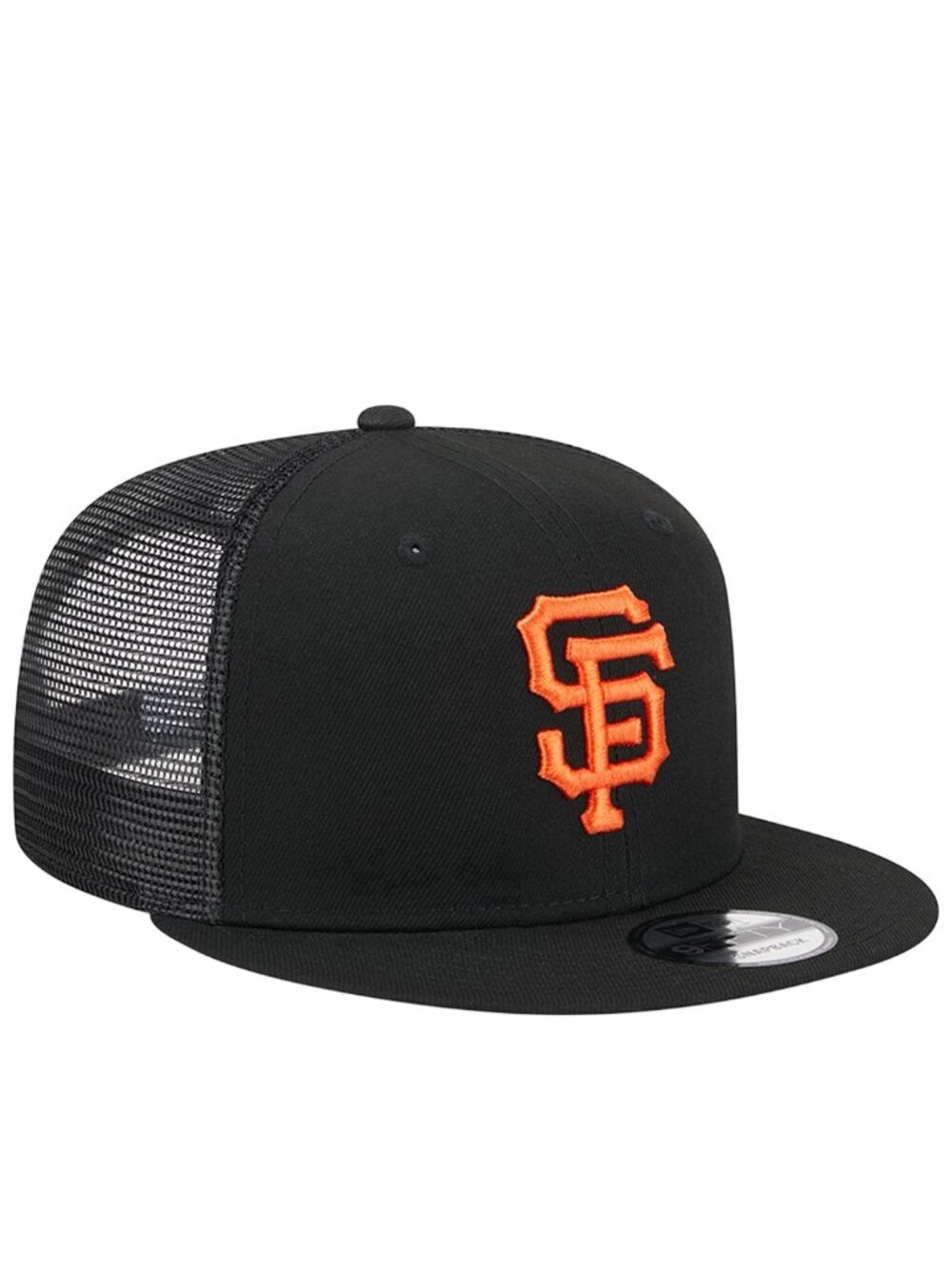 San Francisco Giants New Era Team Color Trucker 9FIFTY Youth Hat - Black